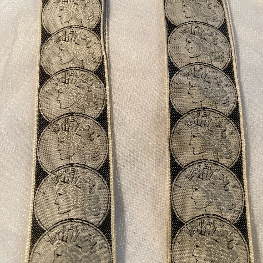 Vintage Coin Patterned Suspenders - Picture 4 of 4